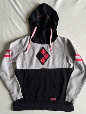 Harley Quinn Six Flags Hoodie DC Comics Superhero Birds Of Prey Joker Cosplay L